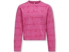 Kids ONLY striktrøje super pink/fuschia purple